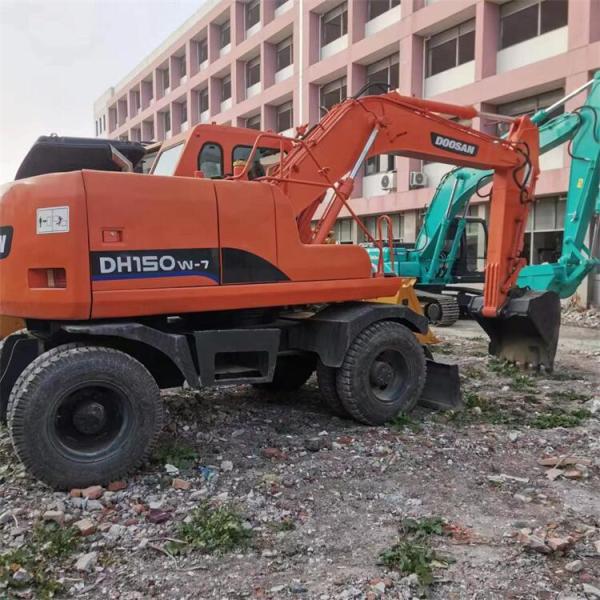 90% Original Doosan DH150 Excavator Used Doosan Wheel Excavator DH150W In South Korea