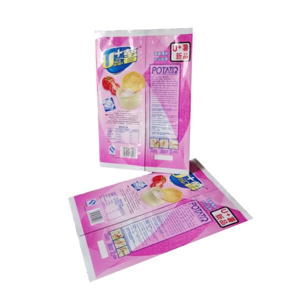 custom printing mid seal plastic popcorn potato chips packaging bags wholesale