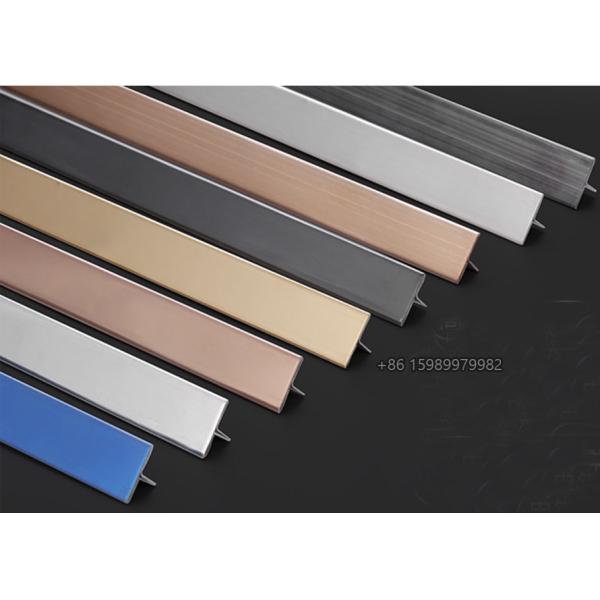 Electroplated Stainless Steel T Profile , T30 Stainless Steel Divider Trim
