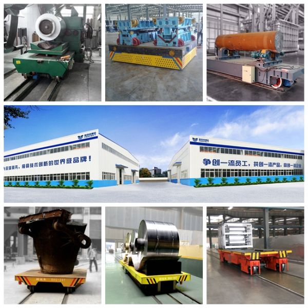 Motorized Transfer Cart for Handling Material Rail Trolley Handling Railer
