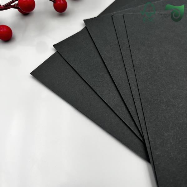FSC 400gsm 450gsm Uncoated Solid Black Pulp Paper For Photo Frames  400mm 400mm