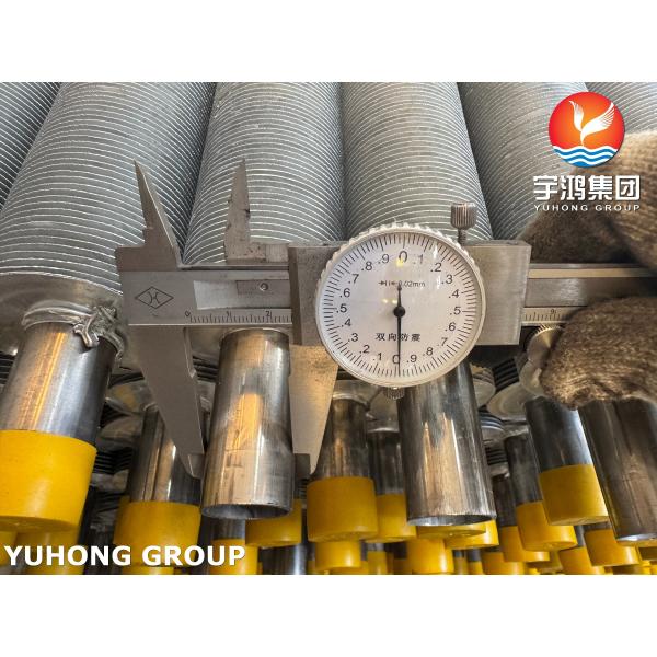 Tubo de acero inoxidable EN10217-7 1.4301 con aletas de aluminio para tubos con aletas extruidas para HVAC&R