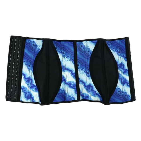 Mixed Blue Tie Dye Latex Sport Waist Trainer For Women Weight Loss Everyday Wear
