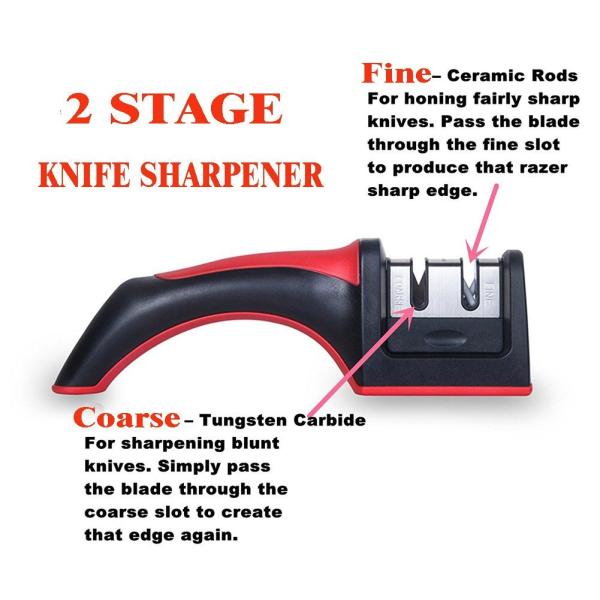 Трудный ручной заточник ножа домочадца с пластиковым кожухом, 2 точить режимами