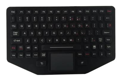 Teclado militar de MIL-STD 461E/810F com a montagem selada do painel do Touchpad
