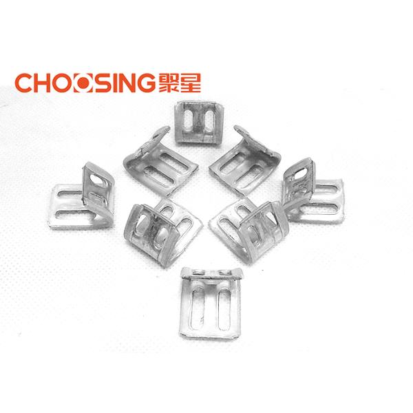 4 Holes Upholstery Spring Clips Plastic Half Covered 1.0mm Thickness Staple Clips