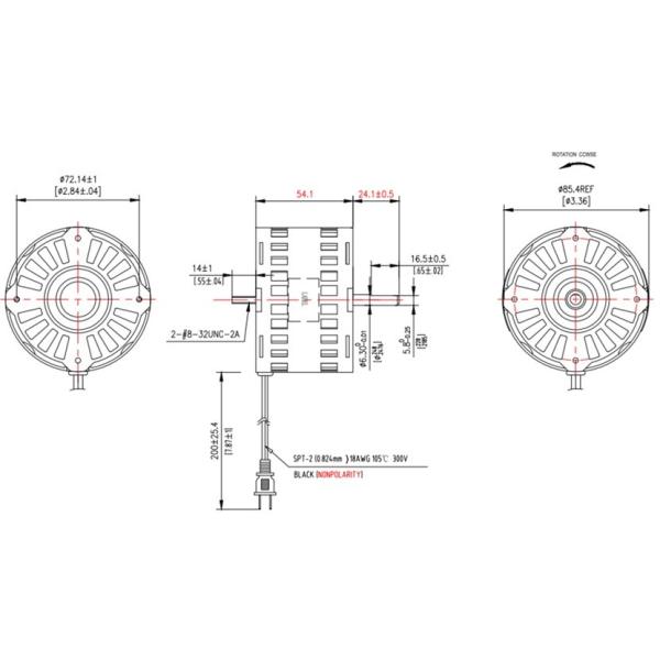 3Мотор диаметром 0,3 дюйма для вентиляторов ванной и вентиляторов парковок