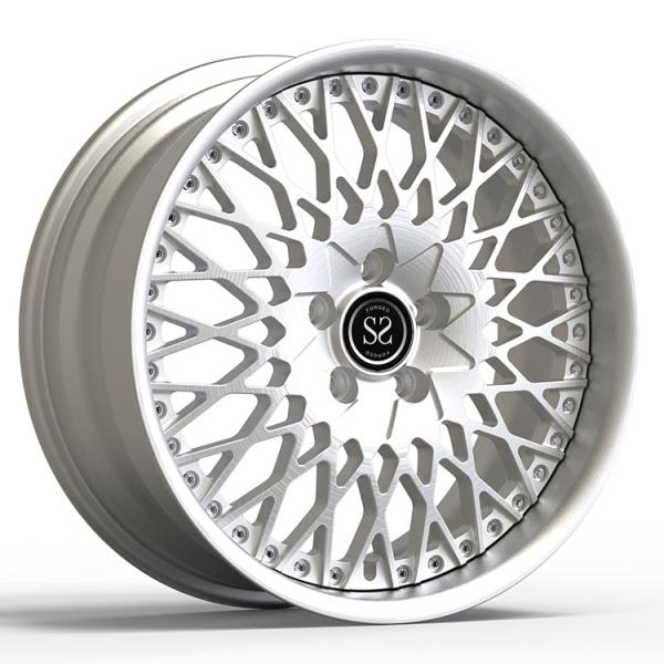 20x9 20x10.5 2PC a forgé le Tesla Model fait sur commande de Chrome 5x120 de roues de jantes d'alliage d'aluminium
