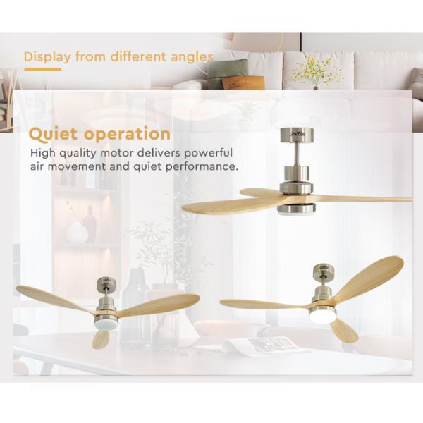 ceiling fan OEM 110в твердое дерево умный потолок вентилятор цвет меняющий светодиодный свет AC мотор