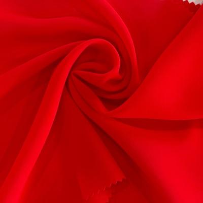 Plain Stripe Lightweight Chiffon Fabric 100D 100% Polyester 100D*100D Customized