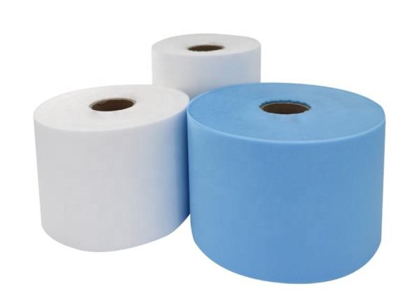 Tela de tecelagem não 15GSM-25GSM dos SS/SSS Spunbond para a matéria prima dos guardanapo sanitários