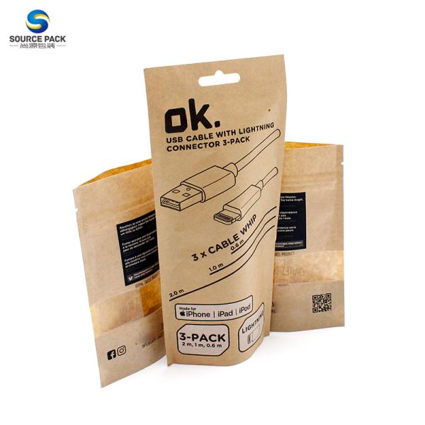 Bolsa de papel de plástico de plástico personalizado para envases de alimentos