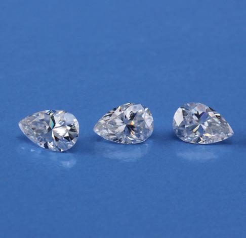 5*8mm Pear Shape Moissanite Loose Stones For Woman Engagement Rings / Jewelry Making