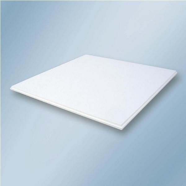 White Or Black Fiberglass Ceiling Tiles Tegular Type 90 - 130kg/m3