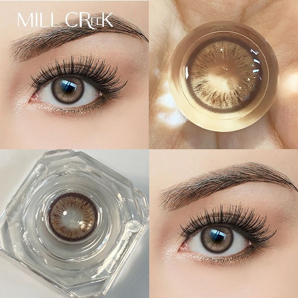 40% Water Content Yearly Colored Contact Lenses 14.0-14.5mm Diameter Millcreek Lenses