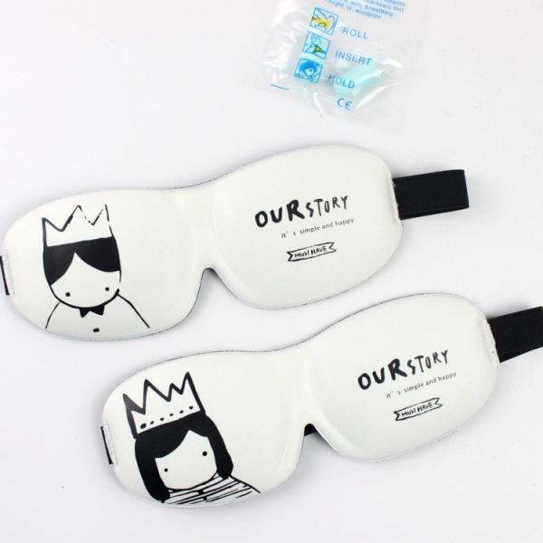 Fashion Memory Foam Night Eye Cover 3D Lint Free Eye Patch With Ear Plugs