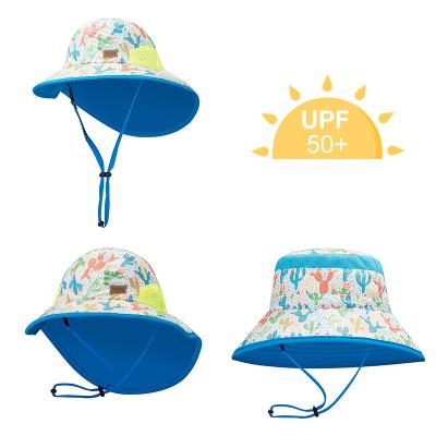 OEM ODM Summer Floral Beach Outdoor Bucket Hats With Neck Flap