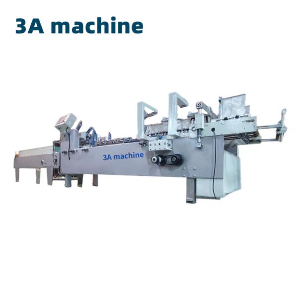 Folding Cardboard Box Machine 6*1*1.35M Paper Box Making Mahine with Glu Machine