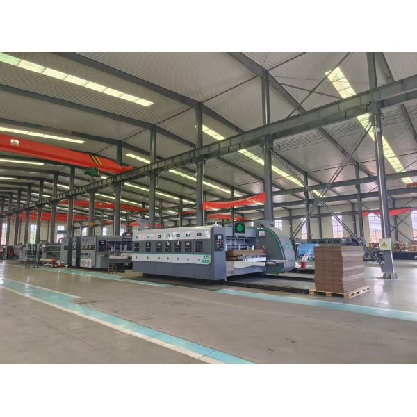 PLC Control Corrugated Board Flexo Print 4 Color Print Die Cutter Slotter Machine