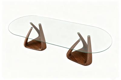 Wholesale Glass Dining Table Set Glass Coffee Table Set Living Room Glass Dining Table Set 6 8 10 Chairs