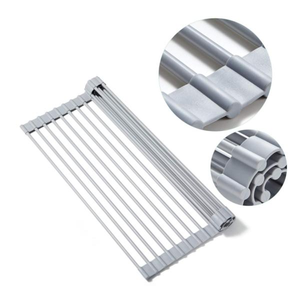 Универсальный свертывая стеллаж для просушки блюда циновка раковины силикона 12.7In x 20.5In