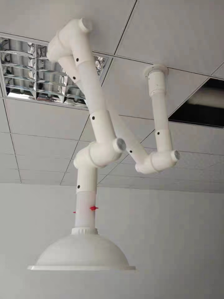 Durable Laboratory Accessories Ceiling Mounted Lab Extraction Arm Flexible