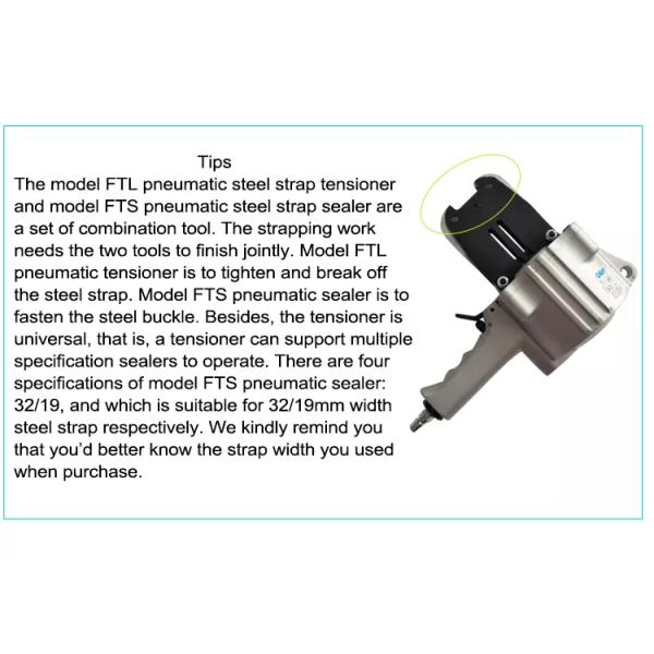 Easy-to- Pneumatic Steel Strap Tensioner and Sealer for 19-32mm Straps Durable Design