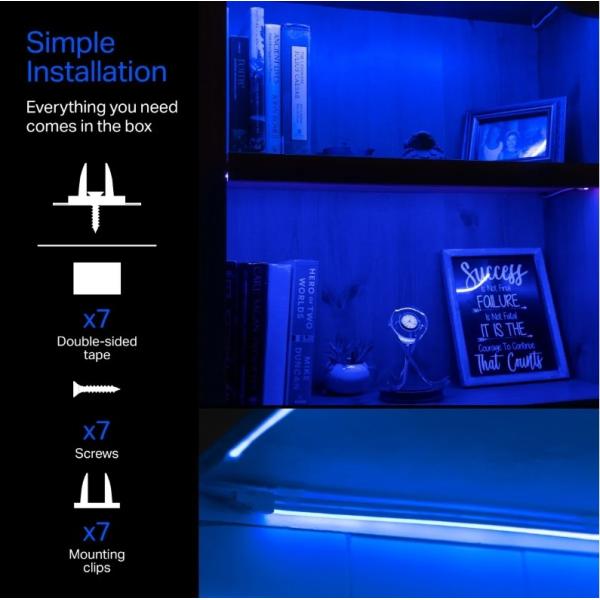 ROHS  RGBCW Cob LED Strip Lights With Dimmable Feature And Adhesive Backing