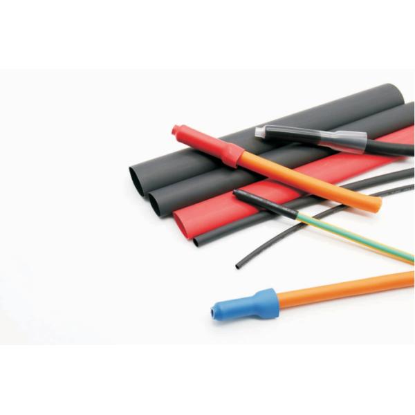 Joint imperméable adhésif de la tuyauterie 0.8mm de rétrécissement de la chaleur mur noir de PE de double