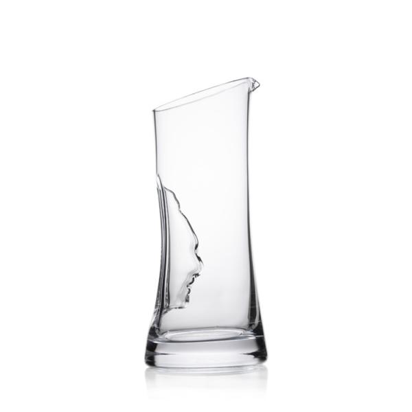 220ml 300ml 700ml Glass Water Carafe , Heat Resistant Glass Pitcher With Face Decoration