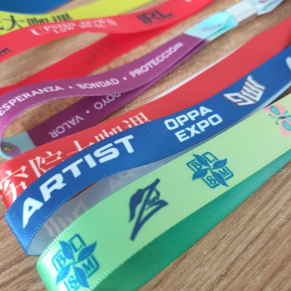 ID Wristband Custom Eco Friendly Fabric Woven Cloth Bracelet for Events and Parties