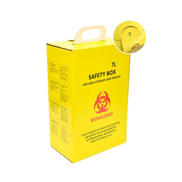 caixa médica dos Sharps do hospital 7L para reciclar a agulha Waste da seringa