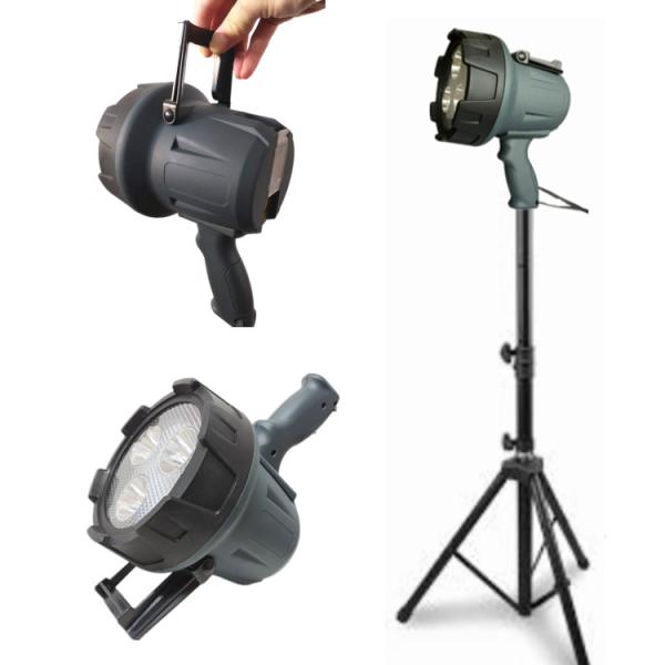 1500 Lumens IP66 Rechargeable 600M Long Range Led Torch Light With Stand