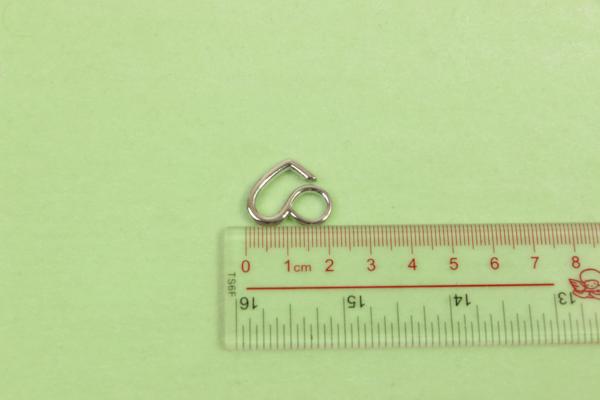 20mm Decorative Clothing Buttons Heart Shaped Bright Silver Multiapplication