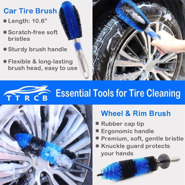 Personalised Automotive Car Detailing Brush Kit AC Wheels Dashboard Cleaner 19PCS