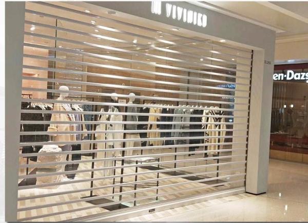 Crystal Clear Transparent Roller Shutters Doors Polycarbonate Commercial Full Vision PC