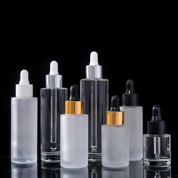 ombro liso cosmético de vidro da garrafa 10ml do conta-gotas do soro da pipeta vazia de 37*92mm