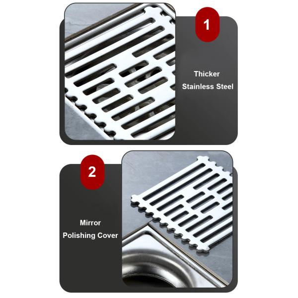 4 Inch Square Wet Room Shower Drain For Bathroom Swimming Pool