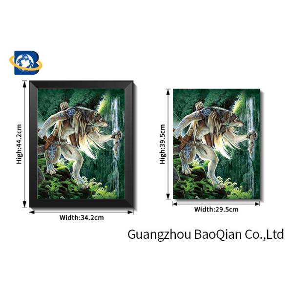 Professional 3d Pringting Service , 3d Changing Flipped Home Wall Decor Art With Wolf