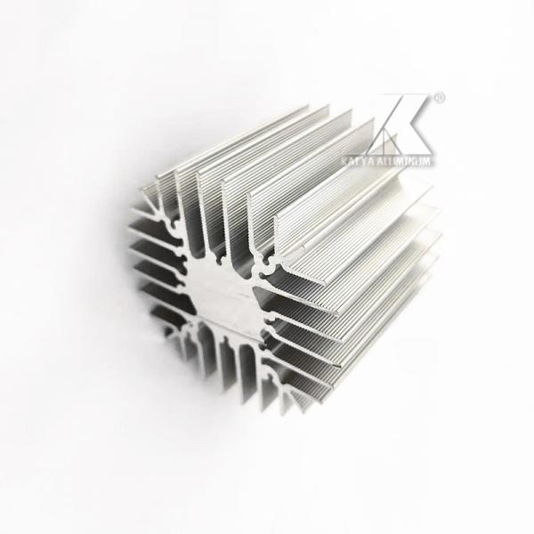 Round Anodized Heat Sink Aluminum Profiles 6063 T5 AL Grade