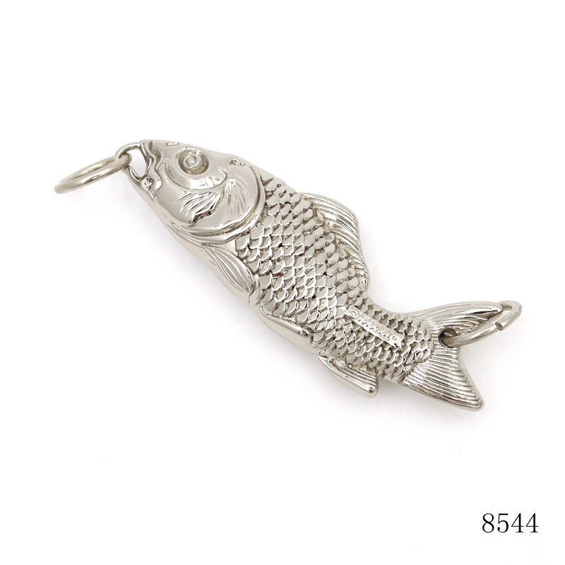 Heavy Duty 3D Metal Fish Tag Custom Design Logo Label Key Chain Tags Bag Decoration Accessories Hardware