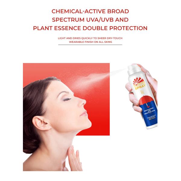 Sunblock Moisturizer Whitening Organic Sunscreen Spray For All Skin