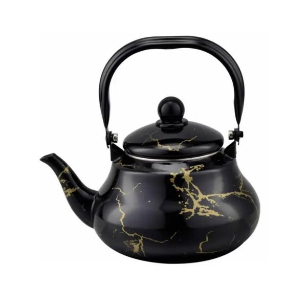 Carbon Steel Arabic Teapot Set Enamel Colorful Tea Pot Kettle Mug Plate Set
