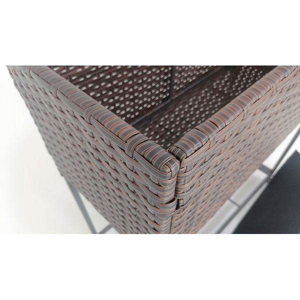 Metal Plant Pot Flower Bucket Square Rectangle Flower Pot  Garden Rattan Planter Stand