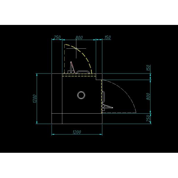30m/S PLC Stainless Steel Air Shower L Type For Space Saving 1.12KW