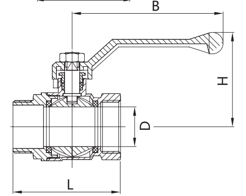 F NPT Aluminum Brass Ball Valve 232 Psi Solder Ball Valve