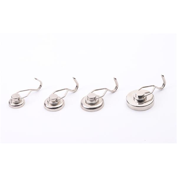 LFYGY Round Base Neodymium Magnet Open Hook with 360 Degree Rotation Magnetic Hook