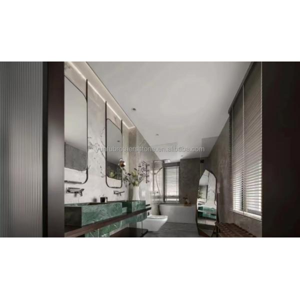 Calcite Dark Green Marble for Modern Design Villa Bathroom Sink and Dining Table