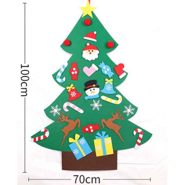 100*70 Cm Felt Christmas Decorations 1-3mm Thickness EN71 Standard