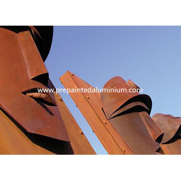High Strength Laser Cut Corten Steel For Sculpture Decoration / Curtain Wall